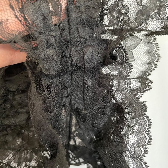 VTG Victoria's Secret M Gold Crown Label M Black Lace Lingerie Teddy Feminine - Picture 12 of 16